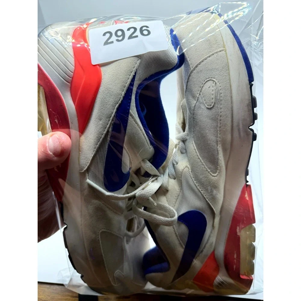 Nike Air Max‎ 180 Ultramarine 615287-100 Mens 12 Sneaker White Red Running Shoes